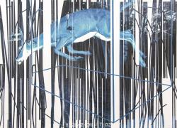 web Mito Gegic 07 02 PM 2014 acrylics duct tape on canvas 154 x 205 cm